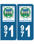 immatriculation Pointe-à-Pitre 971 - Sticker/autocollant