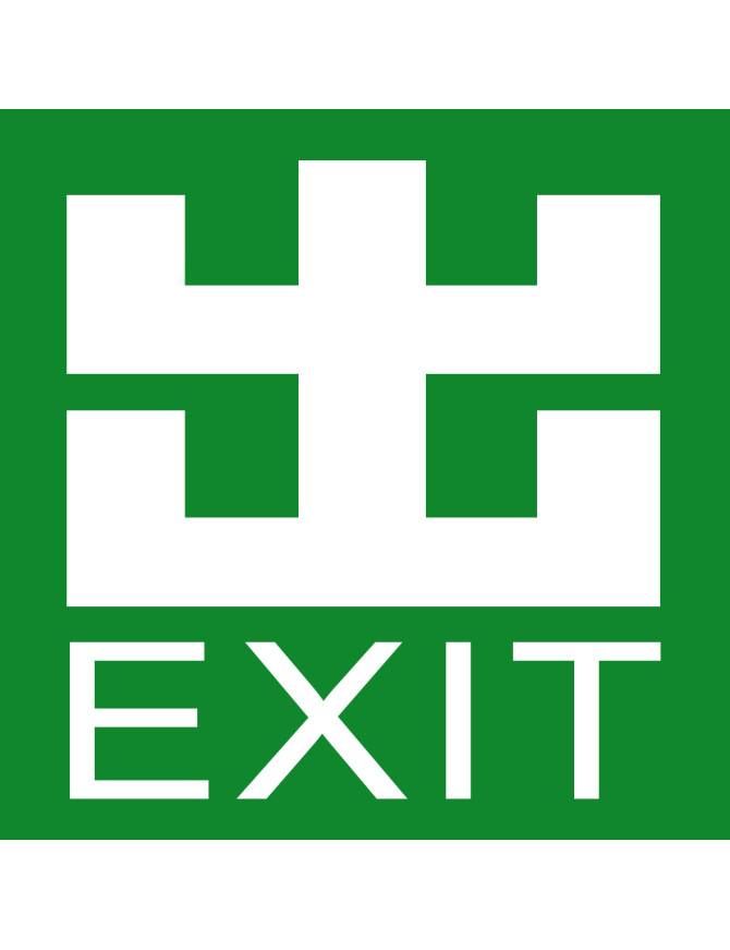 EXIT CHINOIS (15x15cm) - sticker/autocollant