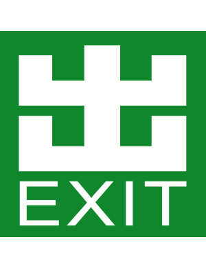 EXIT CHINOIS (10x10cm) - sticker/autocollant