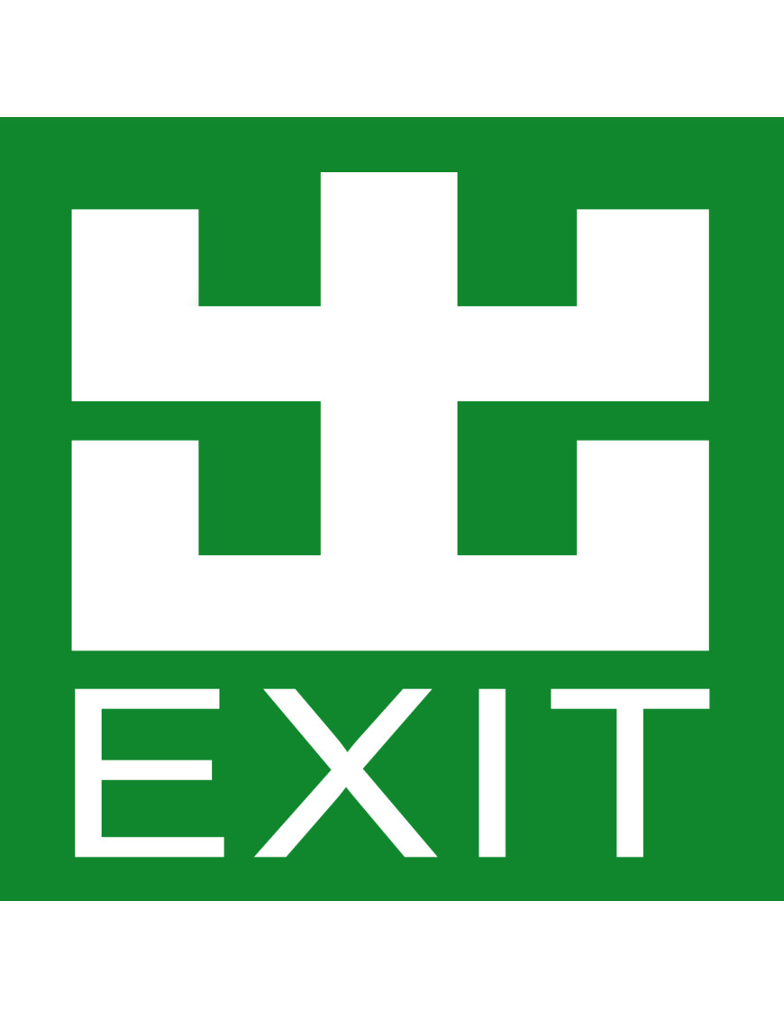 EXIT CHINOIS (5x5cm) - sticker/autocollant