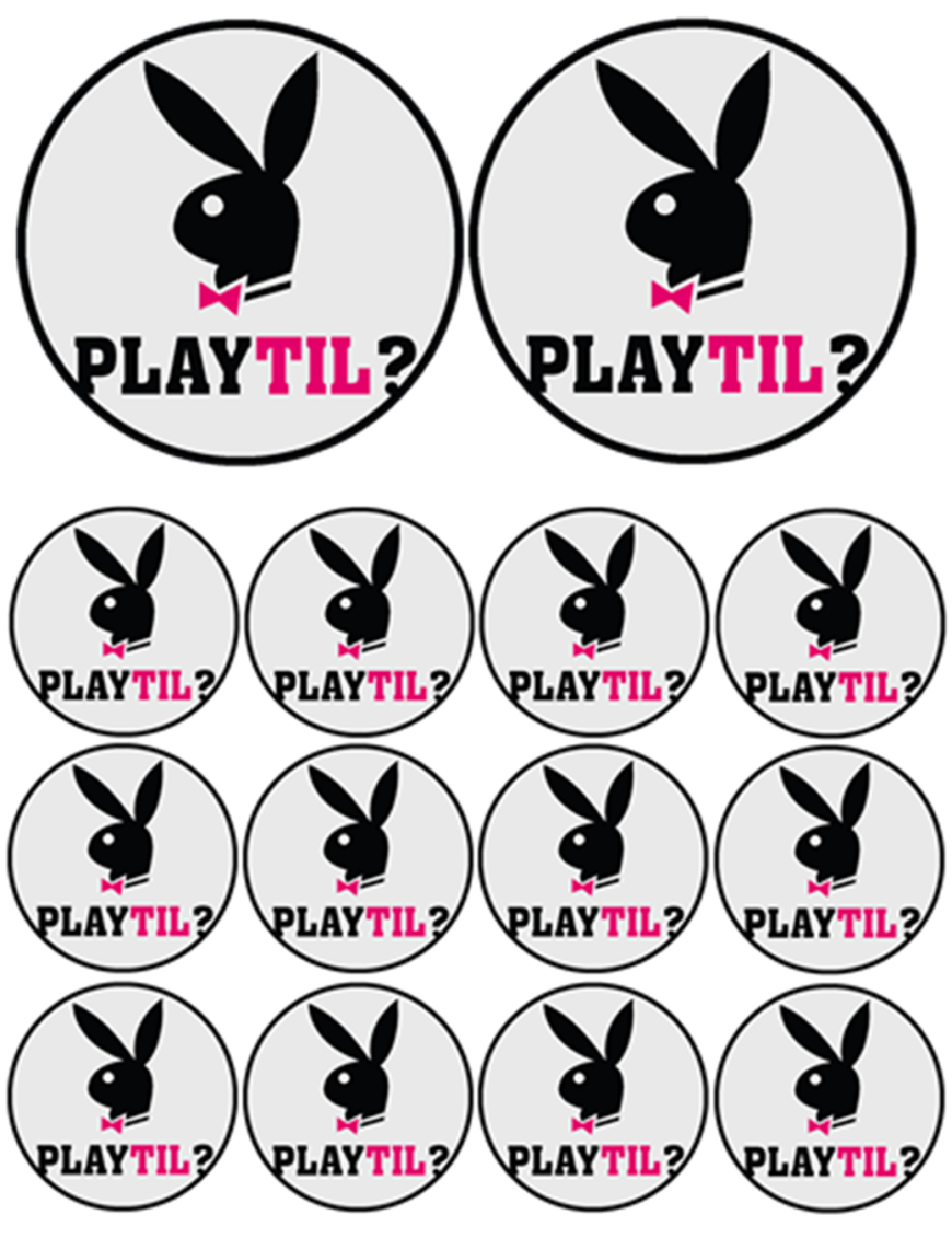 Playtil (2 fois 9cm - 12 fois 5cm) - Sticker/autocollant
