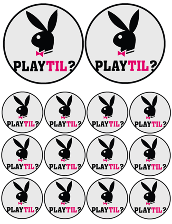 Playtil (2 fois 9cm - 12 fois 5cm) - Sticker/autocollant