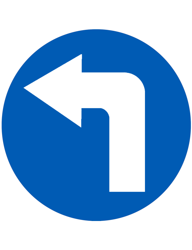 Tourner à gauche (10x10cm) - Sticker/autocollant