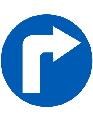 Tourner à droite (10x10cm) - Sticker/autocollant