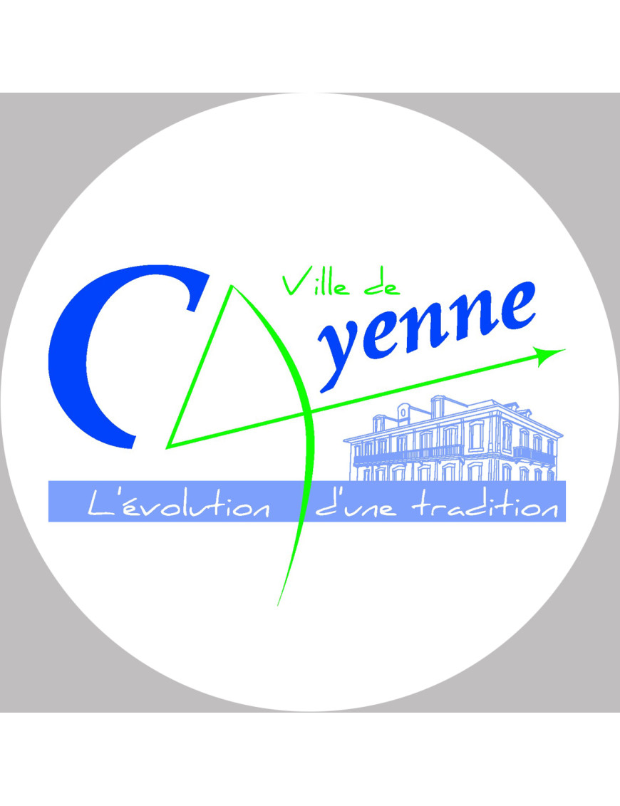 Cayenne - 15x15cm - Sticker/autocollant Cayenne - 15x15cm - Sticker/autocollant
