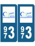 immatriculation Cayenne 973 - Sticker/autocollant