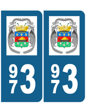 immatriculation Cayenne blason - Sticker/autocollant