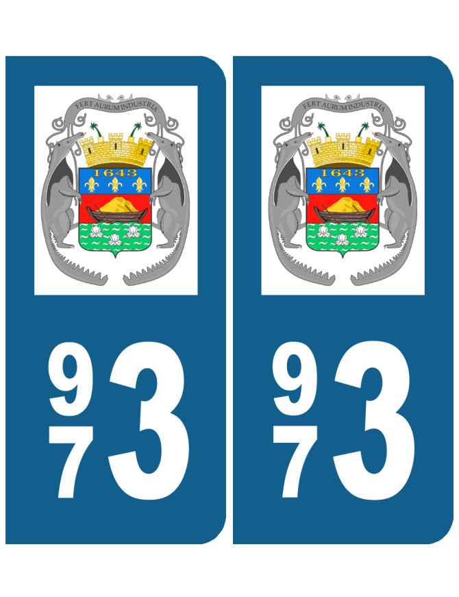 immatriculation Cayenne blason - Sticker/autocollant