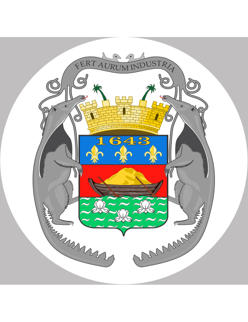 Cayenne blason - 10x10cm - Sticker/autocollant Cayenne blason - 10x10cm - Sticker/autocollant