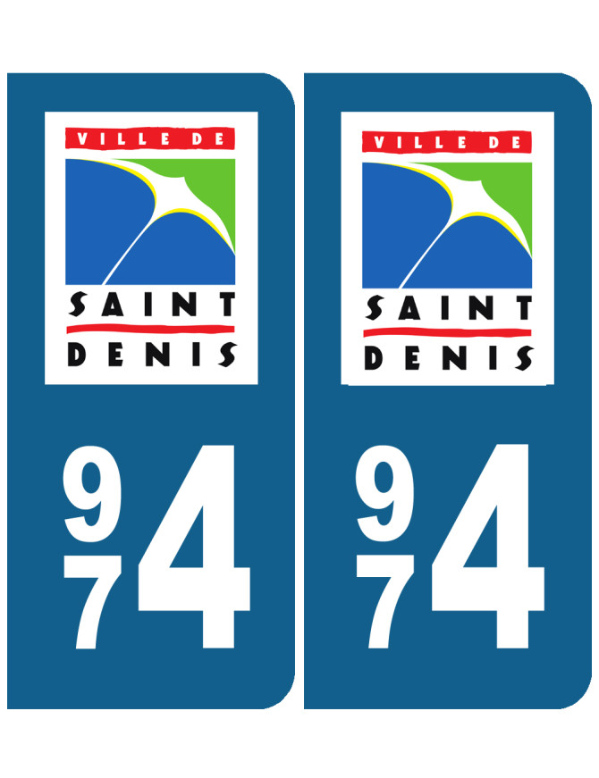 immatriculation Saint-Denis de la Réunion - Sticker/autocollant