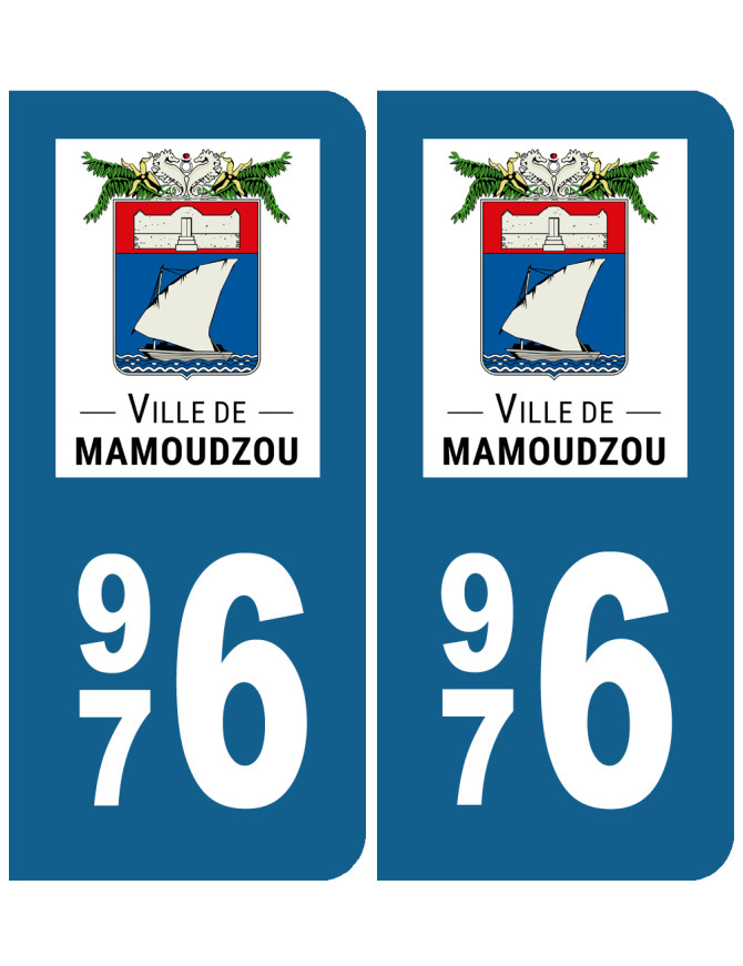 immatriculation Mamoudzou - Sticker/autocollant