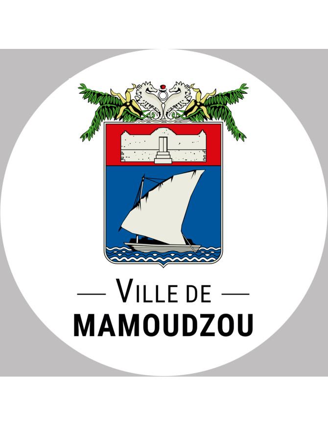 Mamoudzou - 20x20cm - Sticker/autocollant