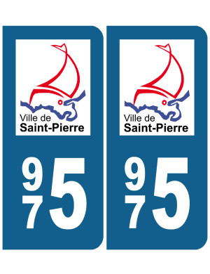 immatriculation Saint-Pierre - Sticker/autocollant