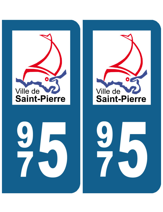 immatriculation Saint-Pierre - Sticker/autocollant