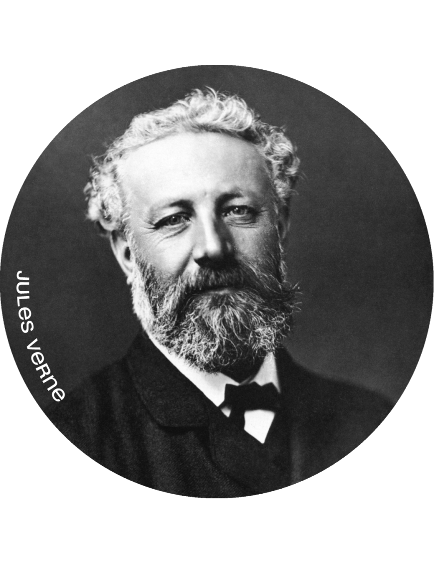 Jules Verne (10x10cm) - Sticker/autocollant