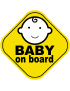 Baby on board - 15x15cm - Sticker/autocollant