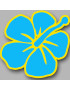 Repère fleur 4 - 10cm - Sticker/autocollant