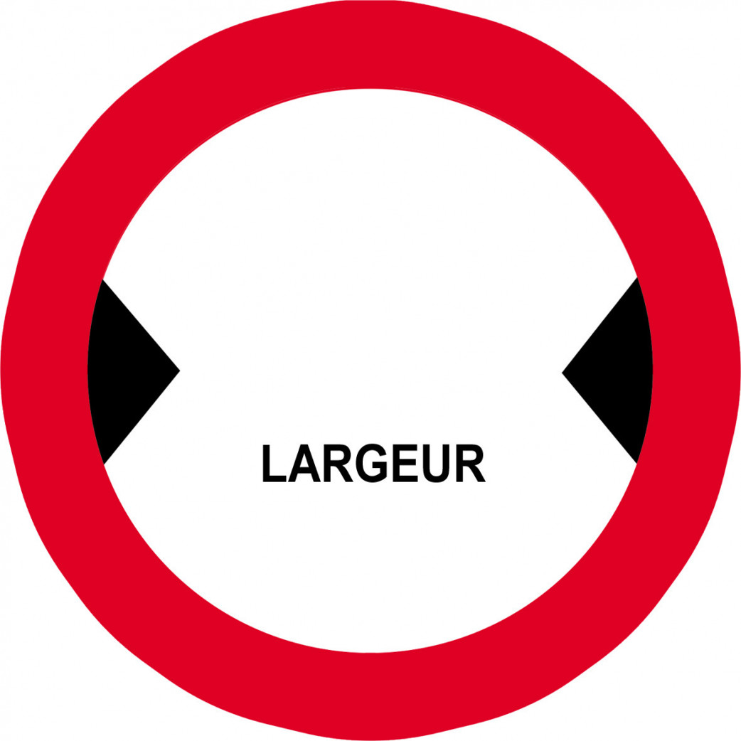 largeur de passage à noter - 20cm - Sticker/autocollant