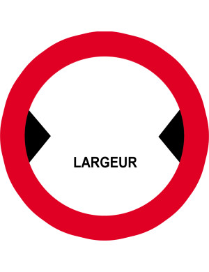 largeur de passage à noter - 20cm - Sticker/autocollant