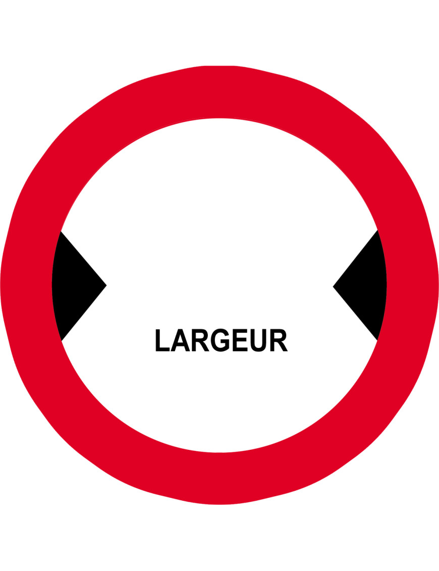 largeur de passage à noter - 10cm - Sticker/autocollant