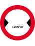 largeur de passage à noter - 10cm - Sticker/autocollant
