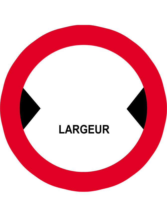 largeur de passage à noter - 5cm - Sticker/autocollant
