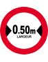 Largeur de passage 0.50m - 5cm - Sticker/autocollant