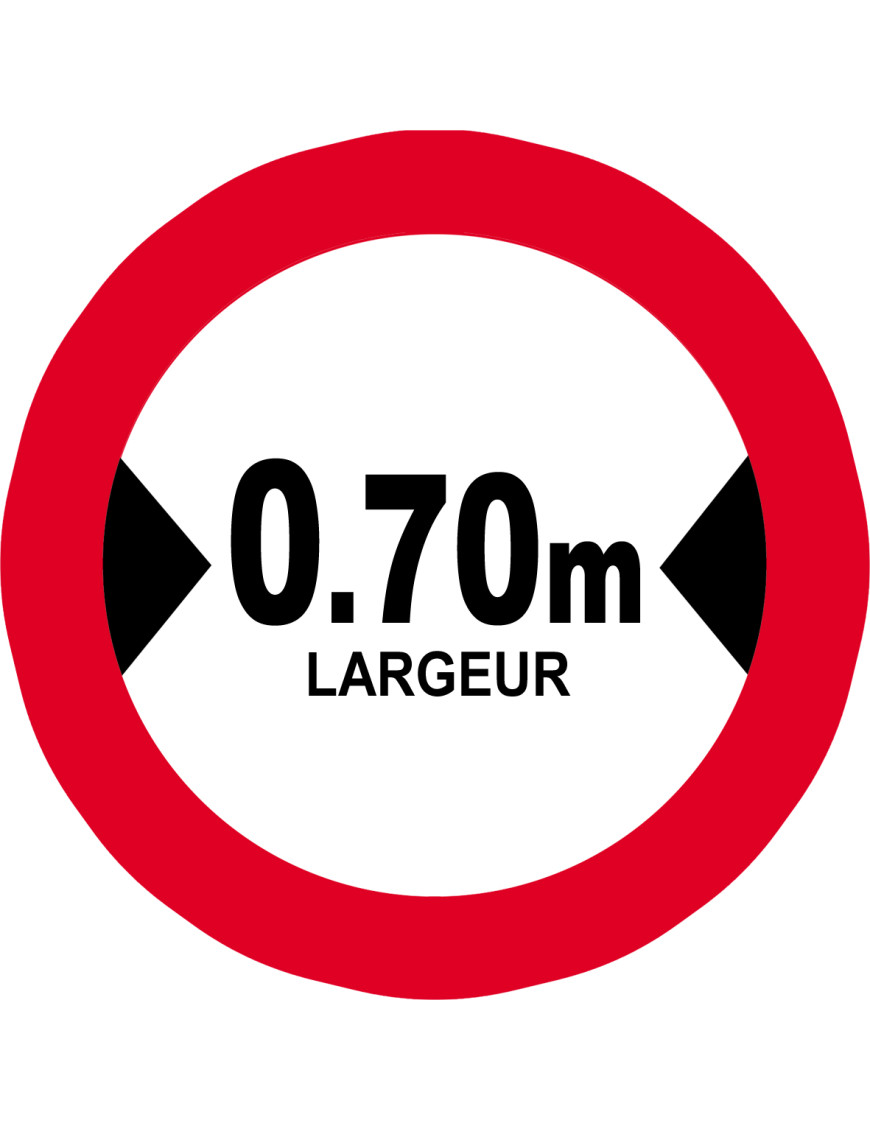 Largeur de passage 0.70m - 20cm - Sticker/autocollant