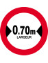 Largeur de passage 0.70m - 20cm - Sticker/autocollant