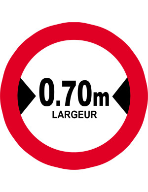 Largeur de passage 0.70m - 10cm - Sticker/autocollant