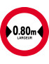 Largeur de passage 0.80m - 10cm - Sticker/autocollant