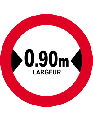 Largeur de passage 0.90m - 15cm - Sticker/autocollant