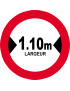 Largeur de passage 1.10m - 15cm - Sticker/autocollant