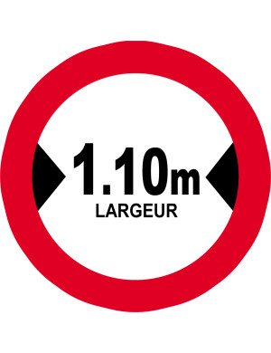 Largeur de passage 1.10m - 10cm - Sticker/autocollant