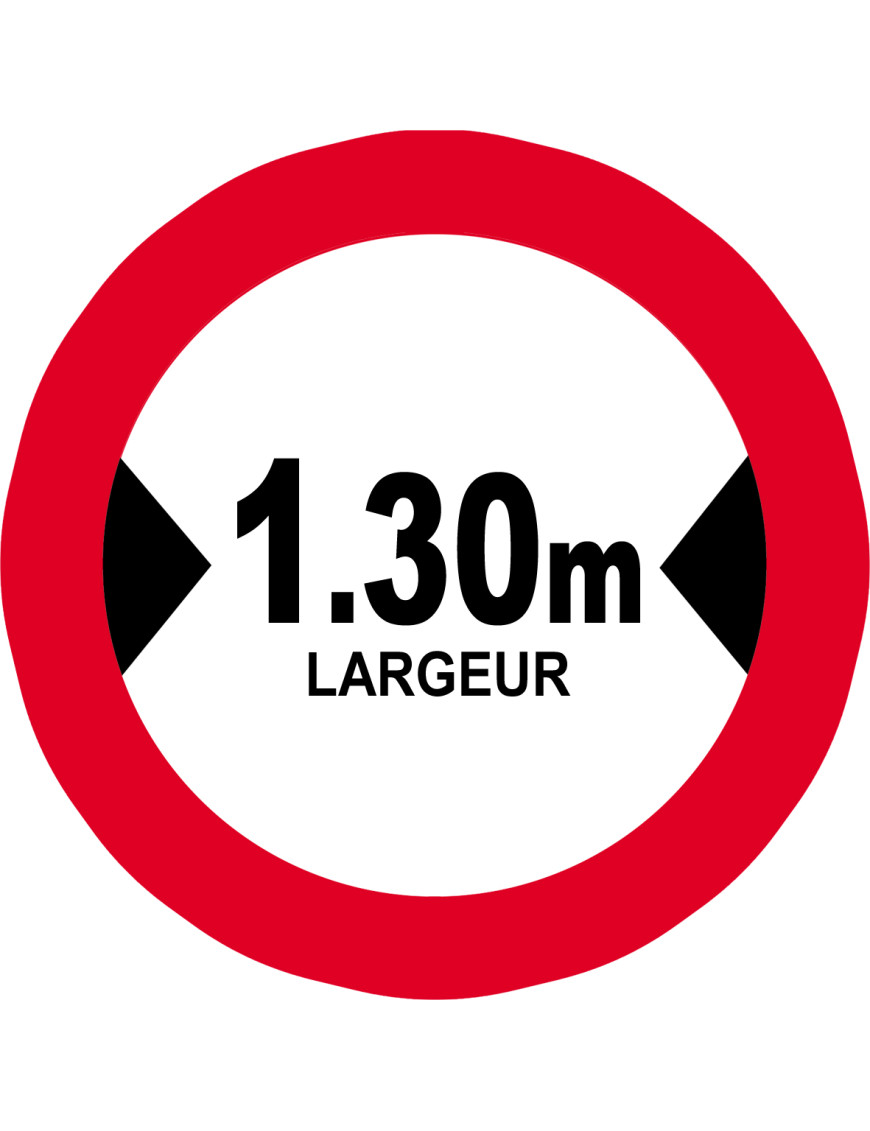 Largeur de passage 1.30m - 20cm - Sticker/autocollant