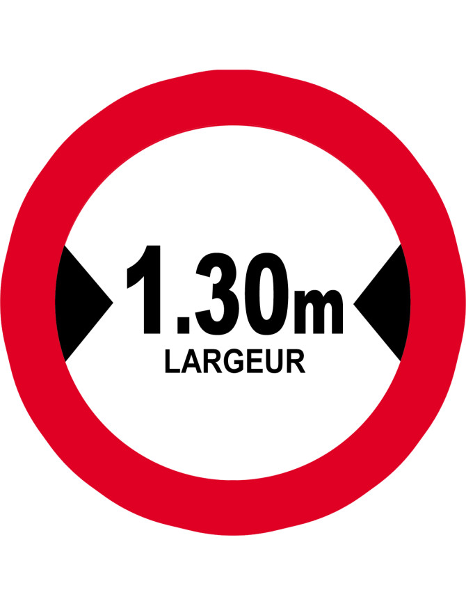 Largeur de passage 1.30m - 20cm - Sticker/autocollant