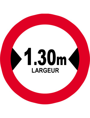 Largeur de passage 1.30m - 15cm - Sticker/autocollant