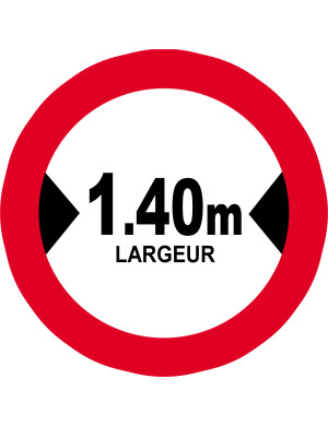 Largeur de passage 1.40m - 20cm - Sticker/autocollant
