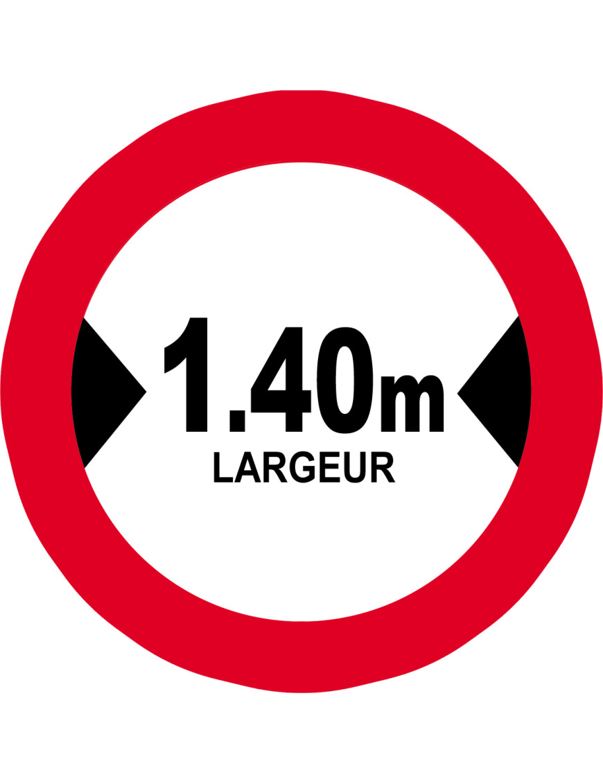 Largeur de passage 1.40m - 20cm - Sticker/autocollant