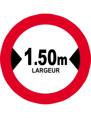 Largeur de passage 1.50m - 15cm - Sticker/autocollant