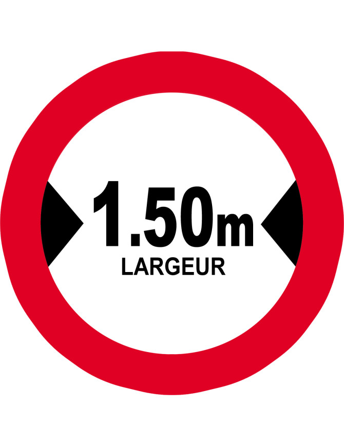 Largeur de passage 1.50m - 15cm - Sticker/autocollant