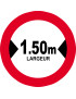 Largeur de passage 1.50m - 15cm - Sticker/autocollant
