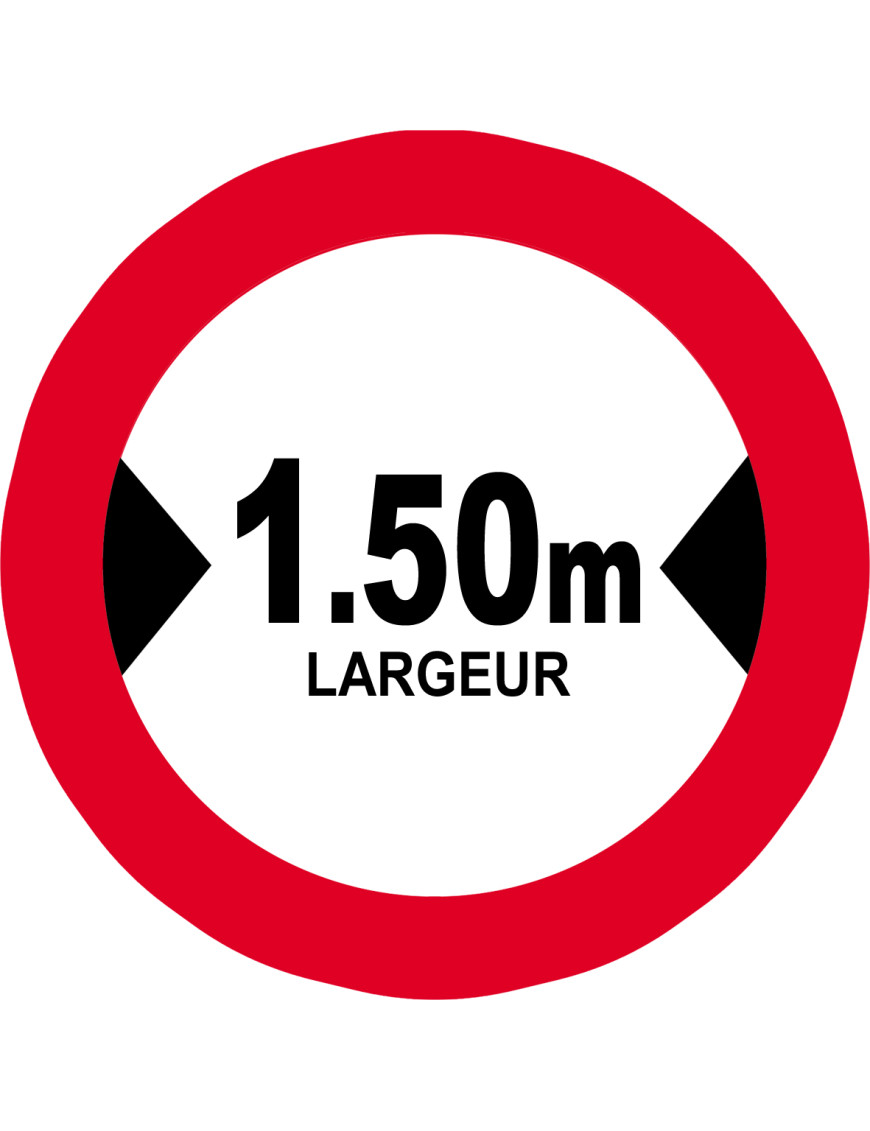 Largeur de passage 1.50m - 10cm - Sticker/autocollant