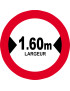 Largeur de passage 1.60m - 20cm - Sticker/autocollant