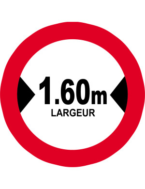 Largeur de passage 1.60m - 5cm - Sticker/autocollant