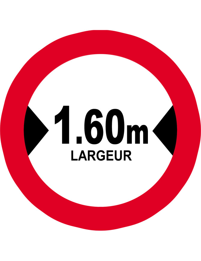 Largeur de passage 1.60m - 5cm - Sticker/autocollant