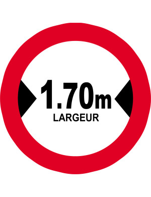 Largeur de passage 1.70m - 10cm - Sticker/autocollant