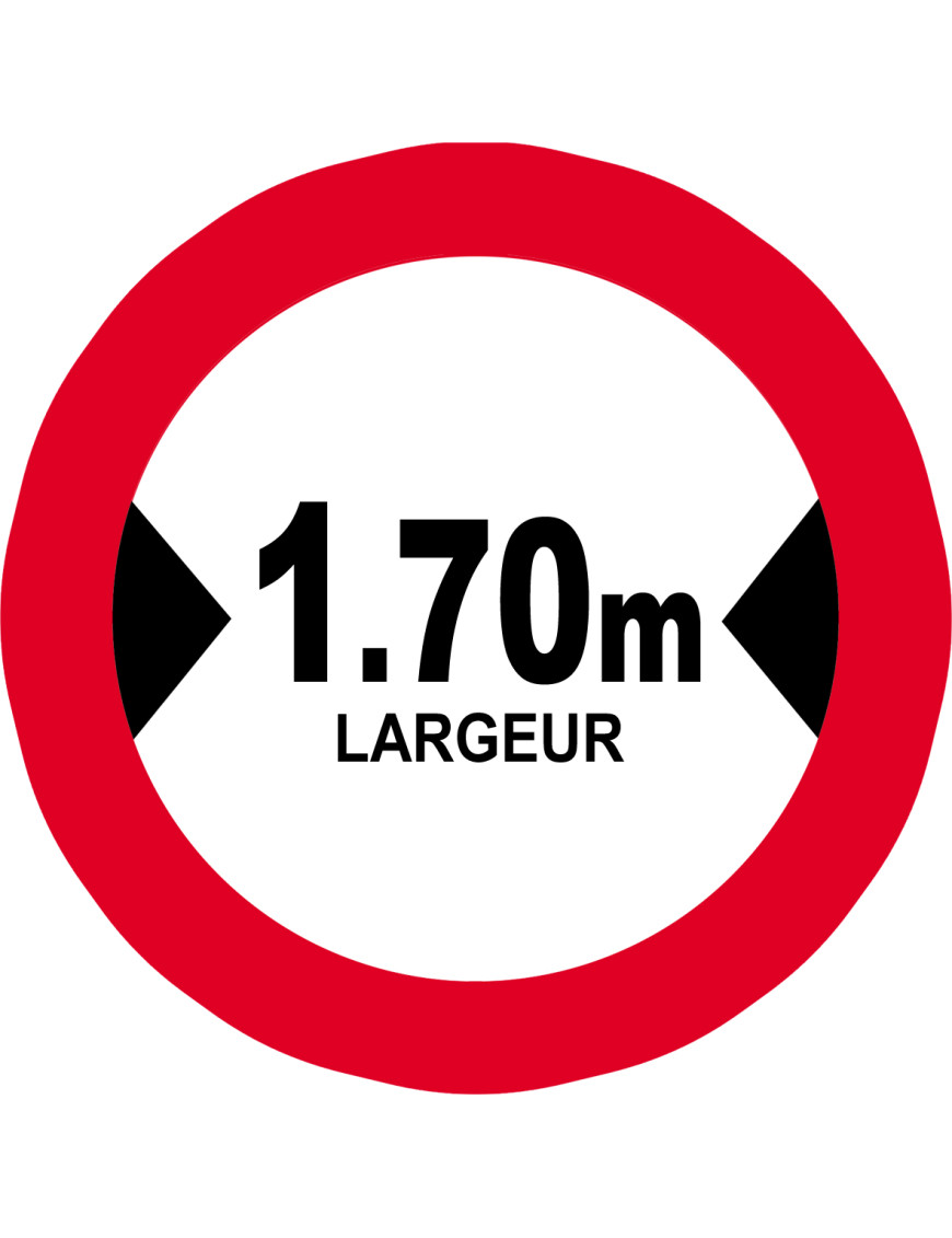 Largeur de passage 1.70m - 5cm - Sticker/autocollant