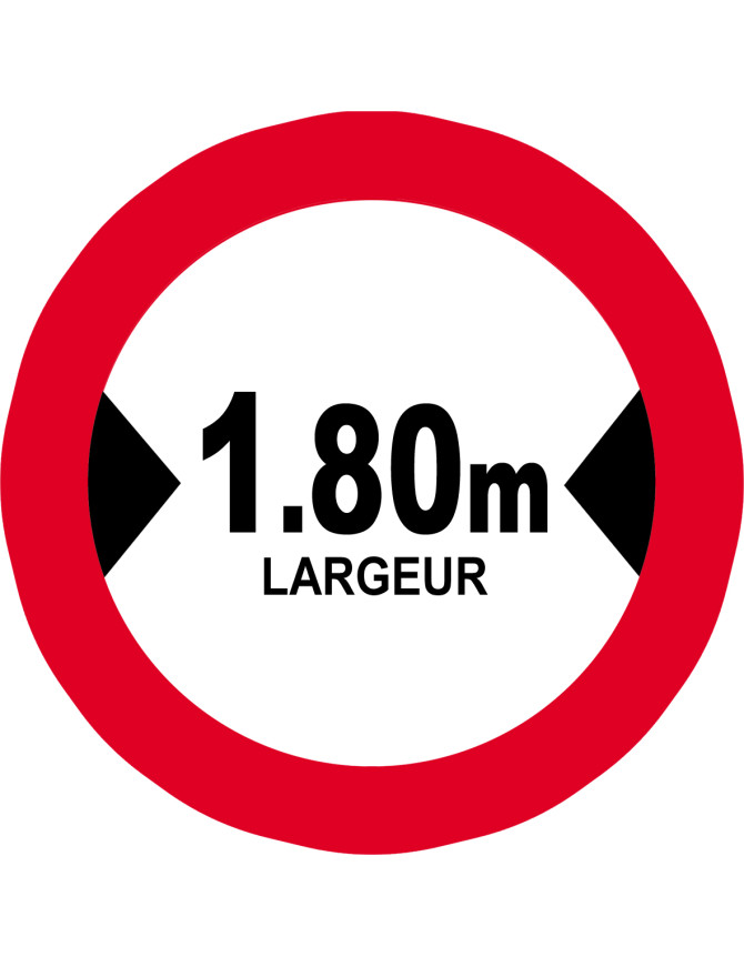 Largeur de passage 1.80m - 5cm - Sticker/autocollant