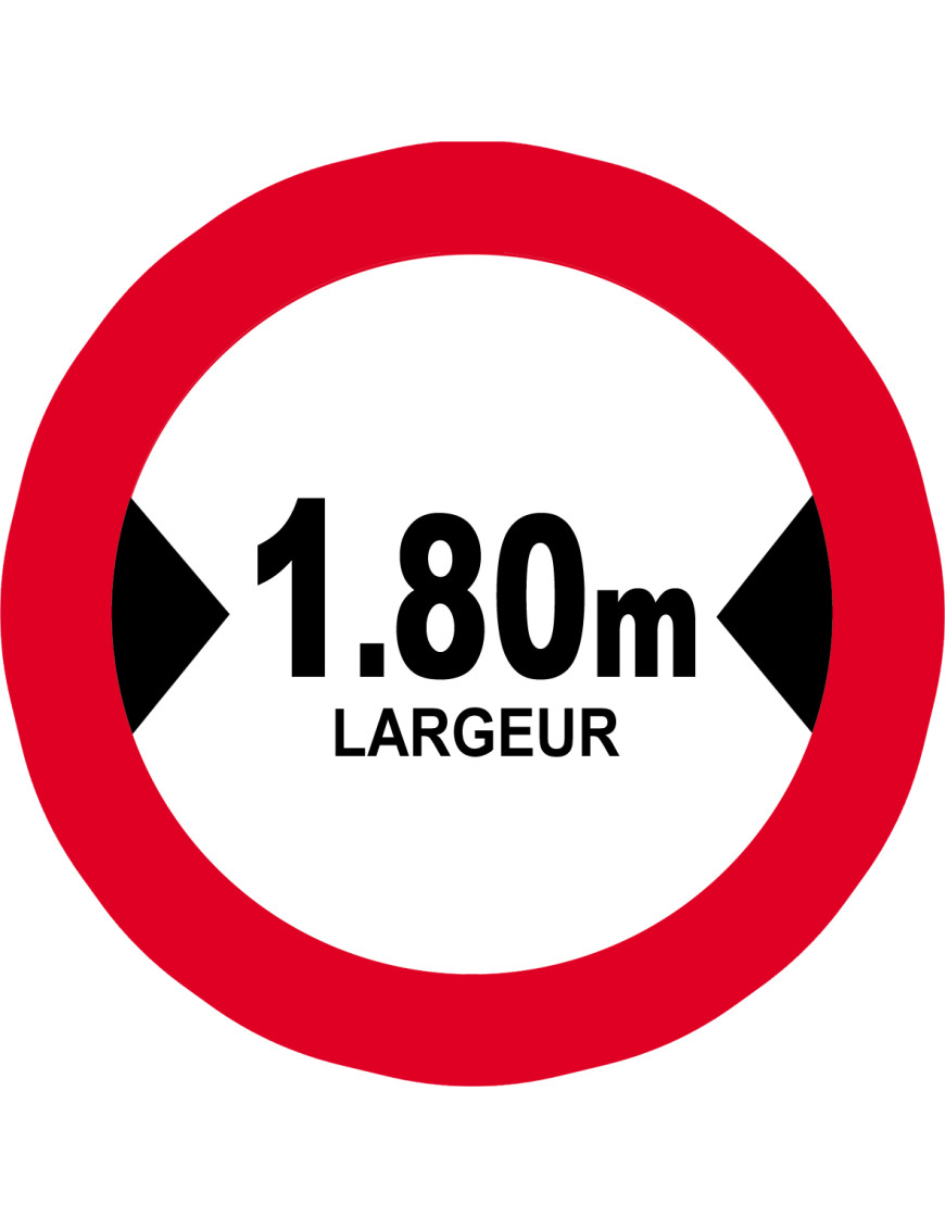 Largeur de passage 1.80m - 15cm - Sticker/autocollant
